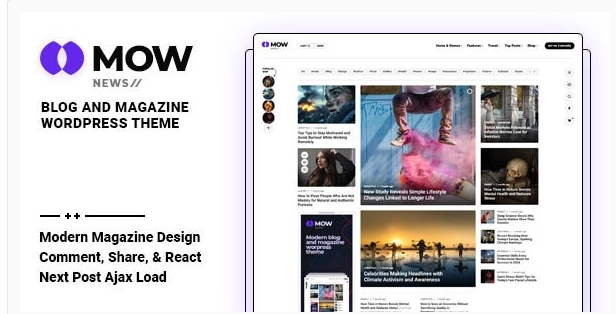 Mow - Blog & Magazine WordPress Theme