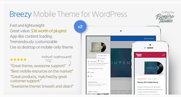 Breezy: Mobile Theme for WordPress