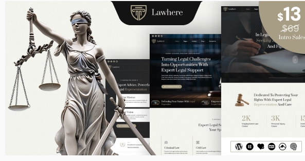 Lawhere Lawyer & Law Firm WordPress Theme - Professional website solution for attorneys and law firms