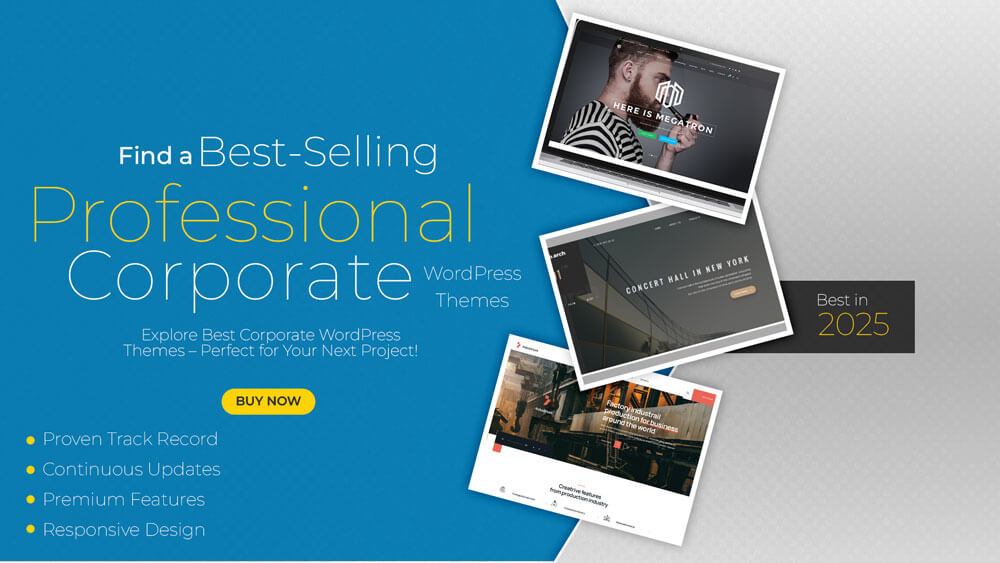 Top 60 Best-Selling Professional Corporate WordPress Themes for 2025