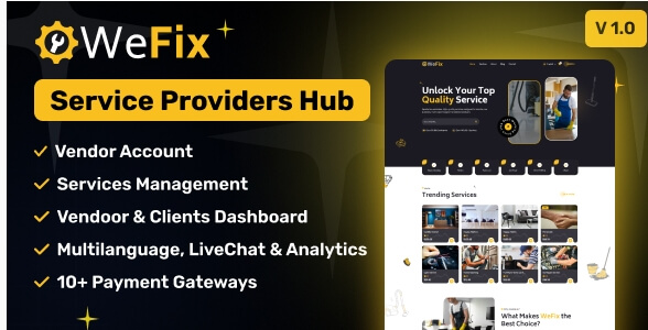 WeFix Service Providers Hub – Connecting Clients with Trusted Professionals