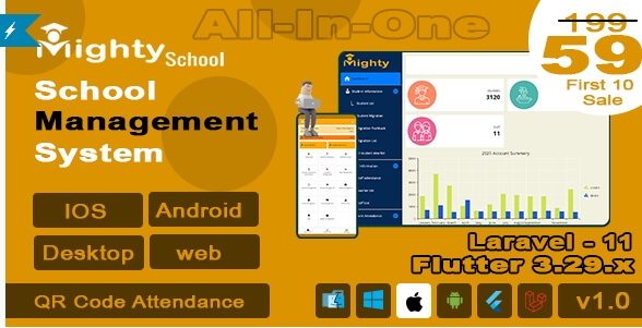 Mighty School – Complete School Management System for Mobile, Web, and Desktop