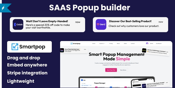 SmartPop SaaS Popup Builder – Create Engaging Popups for Better Conversions