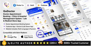 GoDoctor doctor appointment booking and clinic management app screenshot